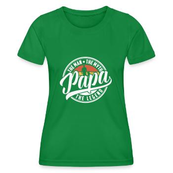 Légende du mythe de Papa Man - T-shirt sport Femme - vert - Devant - AI Model Female 172 dark (172cm)