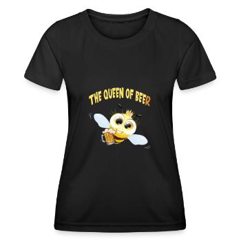 Queen Bee Beer King Cocktail Disco - Women's Functional T-Shirt - black - Front - AI Model Female 172 light (172cm)