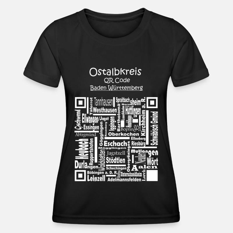 Ostalbkreis Appealing and cool design - Women's Functional T-Shirt - black