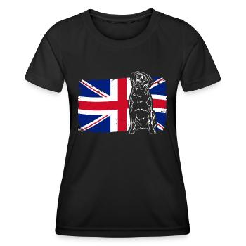 LABRADOR RETRIEVER Union Jack Flag Dogs Wilsigns - Women's Functional T-Shirt - black - Front - AI Model Female 172 light (172cm)