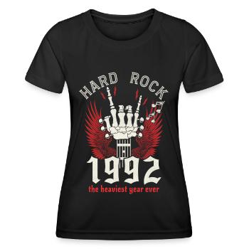 Hard Rock Musiker 1992 30 Jahre Jubiläum - Frauen Funktions-T-Shirt - Schwarz - Vorne - AI Model Female 172 light (172cm)