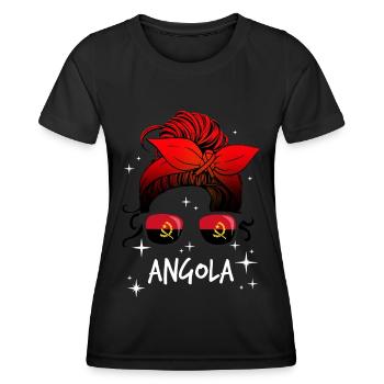Angola - T-shirt sport Femme - noir - Devant - AI Model Female 172 light (172cm)