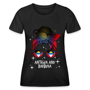 Antigua and Barbuda - Women's Functional T-Shirt - black - Front - AI Model Female 172 light (172cm)