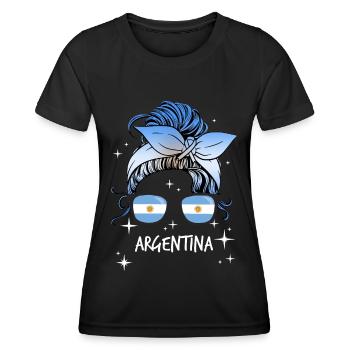 Argentina - Women's Functional T-Shirt - black - Front - AI Model Female 172 light (172cm)