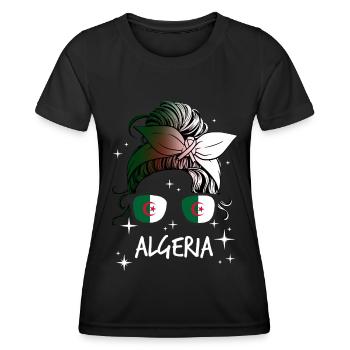 Algérie - T-shirt sport Femme - noir - Devant - AI Model Female 172 light (172cm)