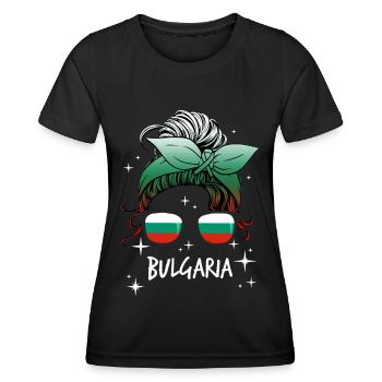 Bulgarie - T-shirt sport Femme - noir - Devant - AI Model Female 172 light (172cm)