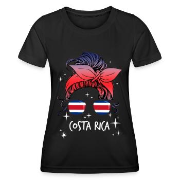 Costa Rica - Frauen Funktions-T-Shirt - Schwarz - Vorne - AI Model Female 172 light (172cm)
