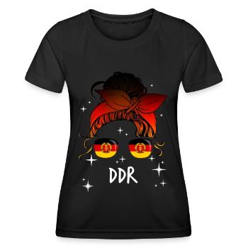 DDR - T-shirt sport Femme - noir - Devant - AI Model Female 172 light (172cm)