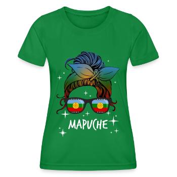 Mapuche - T-shirt sport Femme - vert - Devant - AI Model Female 172 dark (172cm)
