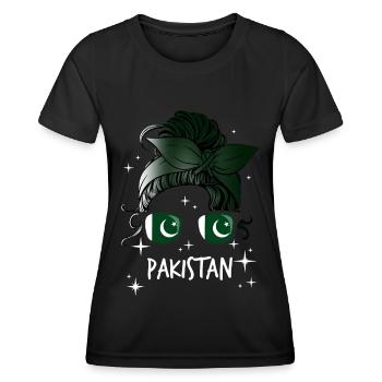 Pakistan - T-shirt sport Femme - noir - Devant - AI Model Female 172 light (172cm)