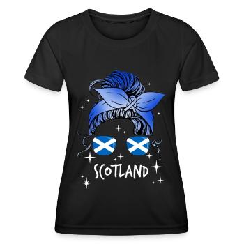 Schottland - Frauen Funktions-T-Shirt - Schwarz - Vorne - AI Model Female 172 light (172cm)