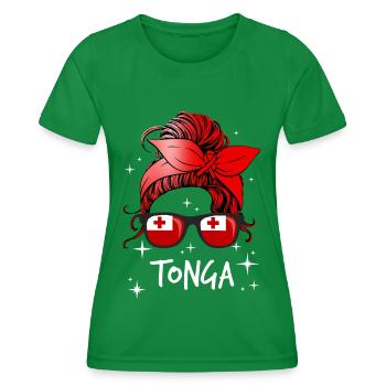 Tonga - Women's Functional T-Shirt - kelly green - Front - AI Model Female 172 dark (172cm)