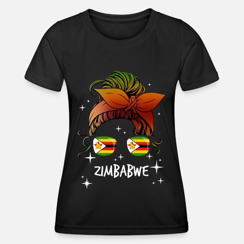 Zimbabwe - Women's Functional T-Shirt - black