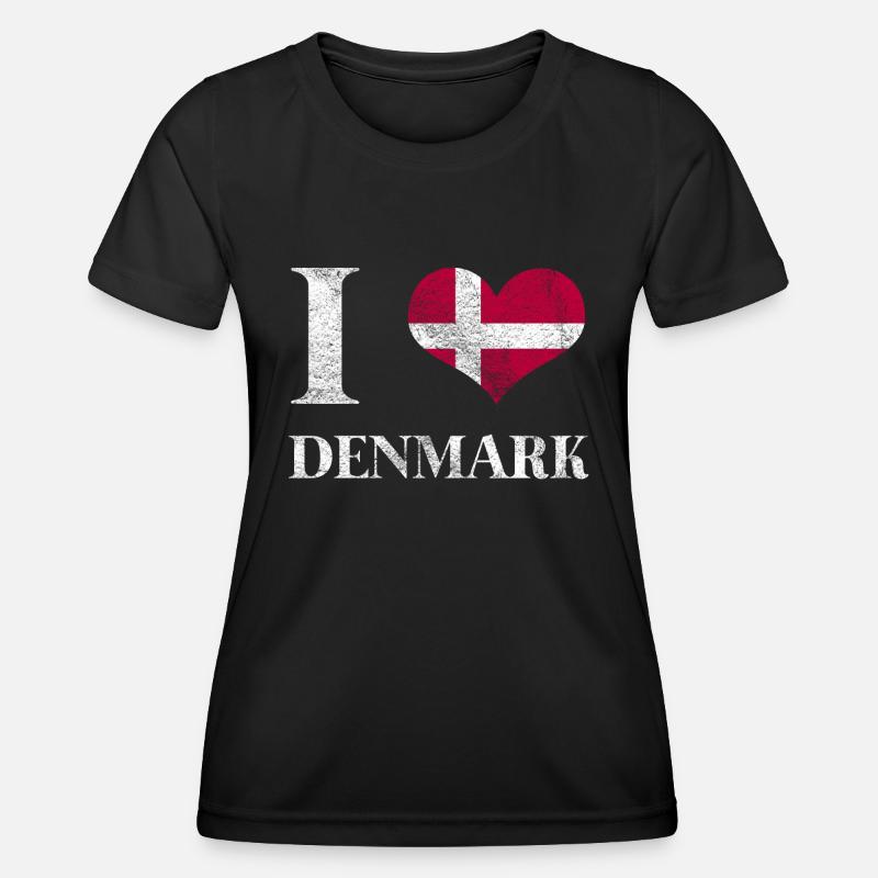 Denmark flag gift Danish flag Dane - Women's Functional T-Shirt - black