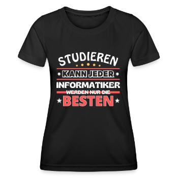 Nur die Besten werden Informatiker - Frauen Funktions-T-Shirt - Schwarz - Vorne - AI Model Female 172 light (172cm)