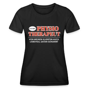Physiotherapeut Physiotherapeut Physio Geschenk - Frauen Funktions-T-Shirt - Schwarz - Vorne - AI Model Female 172 light (172cm)