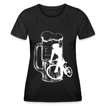 Bier - Radsport - (4) - Frauen Funktions-T-Shirt - Schwarz - Vorne - AI Model Female 172 light (172cm)