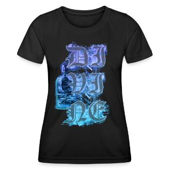 Divine Buddha Sacred Geometry Abstract - Frauen Funktions-T-Shirt - Schwarz - Vorne - AI Model Female 172 light (172cm)