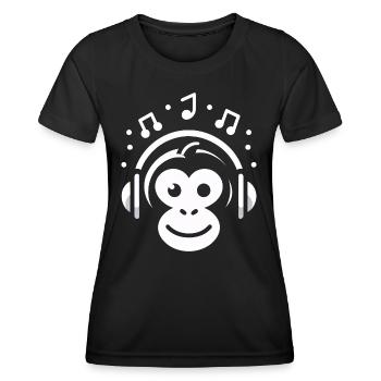 Mélodie de singe joyeux - T-shirt sport Femme - noir - Devant - AI Model Female 172 light (172cm)