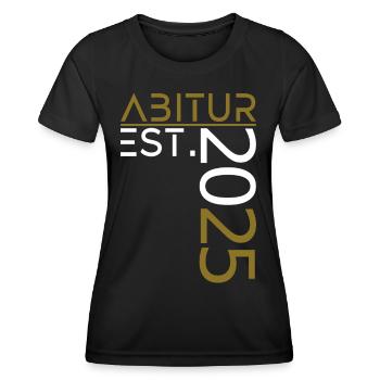 Abitur Est. 2025 - Frauen Funktions-T-Shirt - Schwarz - Vorne - AI Model Female 172 light (172cm)