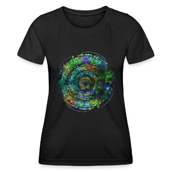 Notenkreis Bunt - Frauen Funktions-T-Shirt - Schwarz - Vorne - AI Model Female 172 light (172cm)