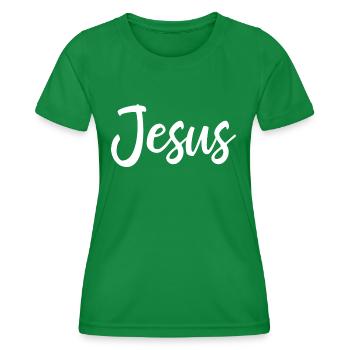 Jesus - Christians Christ Gift - Women's Functional T-Shirt - kelly green - Front - AI Model Female 172 dark (172cm)