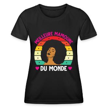 Meilleure mamoune monde vintage femme noire - T-shirt sport Femme - noir - Devant - AI Model Female 172 light (172cm)