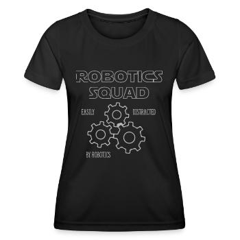 Robotics Squad Ingénierie de - T-shirt sport Femme - noir - Devant - AI Model Female 172 light (172cm)