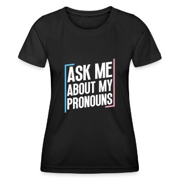 Trans Transgender Transsexual Pride - Women's Functional T-Shirt - black - Front - AI Model Female 172 light (172cm)