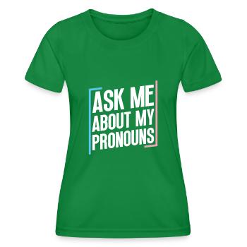 Trans Transgender Transsexual Pride - Women's Functional T-Shirt - kelly green - Front - AI Model Female 172 dark (172cm)