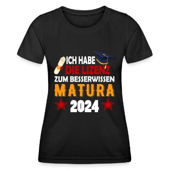 Matura 2024 Maturareise Maturafeier Maturant - Frauen Funktions-T-Shirt - Schwarz - Vorne - AI Model Female 172 light (172cm)