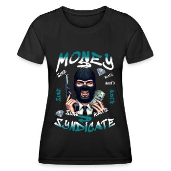 Money Syndicate - Women's Functional T-Shirt - black - Front - AI Model Female 172 light (172cm)