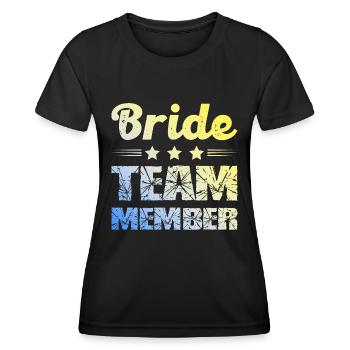 Équipe de la mariée - T-shirt sport Femme - noir - Devant - AI Model Female 172 light (172cm)