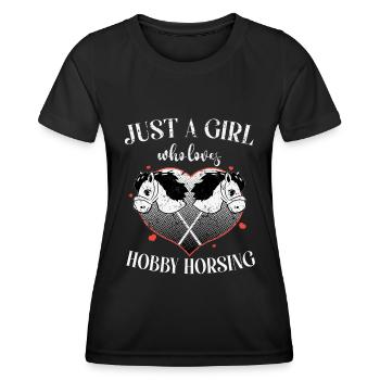Cheval cheval cheval cheval hobby Horsing Horses - T-shirt sport Femme - noir - Devant - AI Model Female 172 light (172cm)