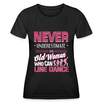 Linedance Western Riverdance Danser idée cadeau - T-shirt sport Femme - noir - Devant - AI Model Female 172 light (172cm)