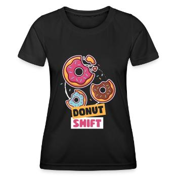 Donut Gifts for a Donuts Fan - Women's Functional T-Shirt - black - Front - AI Model Female 172 light (172cm)