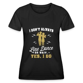 Linedance Western Riverdance Danser idée cadeau - T-shirt sport Femme - noir - Devant - AI Model Female 172 light (172cm)
