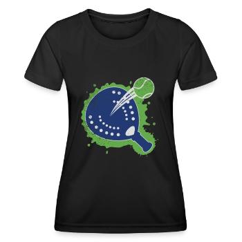 Padel Players Racket Playing Padel Vintage - Women's Functional T-Shirt - black - Front - AI Model Female 172 light (172cm)