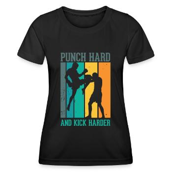 Kickboxing Kickboxer Boxing Martial Art - Women's Functional T-Shirt - black - Front - AI Model Female 172 light (172cm)