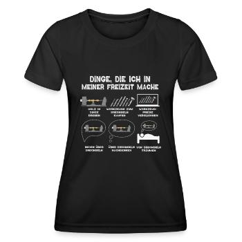 Drechsler Drechseln Drechselbank Drechsel - Frauen Funktions-T-Shirt - Schwarz - Vorne - AI Model Female 172 light (172cm)