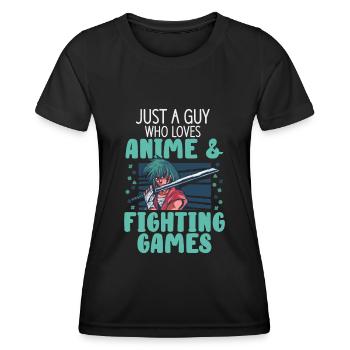 Gamer Video Games Anime Lover Gaming - Women's Functional T-Shirt - black - Front - AI Model Female 172 light (172cm)