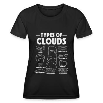 Météorologue Prévisions météorologiques nuages nuages - T-shirt sport Femme - noir - Devant - AI Model Female 172 light (172cm)