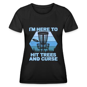 Disques de golf de golf Frisbee Frolf Discgolf - T-shirt sport Femme - noir - Devant - AI Model Female 172 light (172cm)