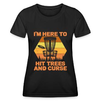 Disques de golf de golf Frisbee Frolf Discgolf - T-shirt sport Femme - noir - Devant - AI Model Female 172 light (172cm)
