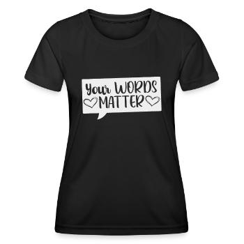 Pathologiste orthophoniste Orthophoniste Orthophonie - T-shirt sport Femme - noir - Devant - AI Model Female 172 light (172cm)
