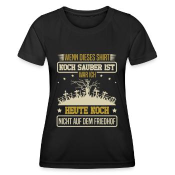 Leichenbestatter Bestattung Totengräber Bestatter - Frauen Funktions-T-Shirt - Schwarz - Vorne - AI Model Female 172 light (172cm)