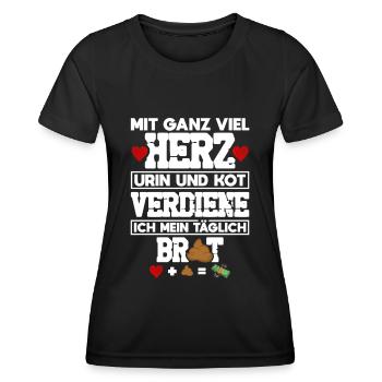 Krankenhaus Arzthelferin Krankenschwester - Frauen Funktions-T-Shirt - Schwarz - Vorne - AI Model Female 172 light (172cm)
