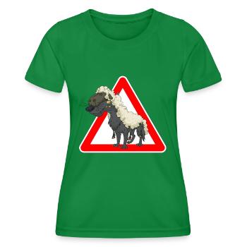 wolf - Women's Functional T-Shirt - kelly green - Front - AI Model Female 172 dark (172cm)