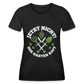 Garten - Frauen Funktions-T-Shirt - Schwarz - Vorne - AI Model Female 172 light (172cm)