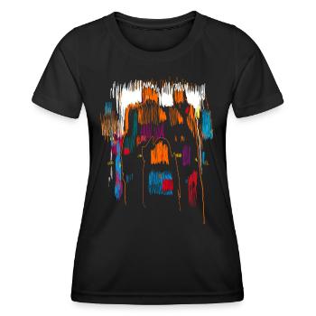 Abstract Middle Ages - Women's Functional T-Shirt - black - Front - AI Model Female 172 light (172cm)